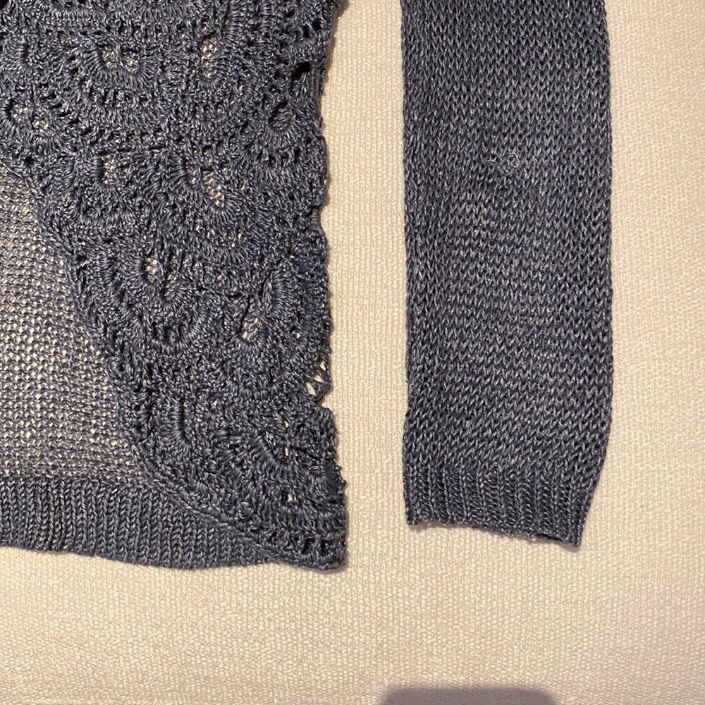 Blue Linen Sweater - Picture 7 of 13